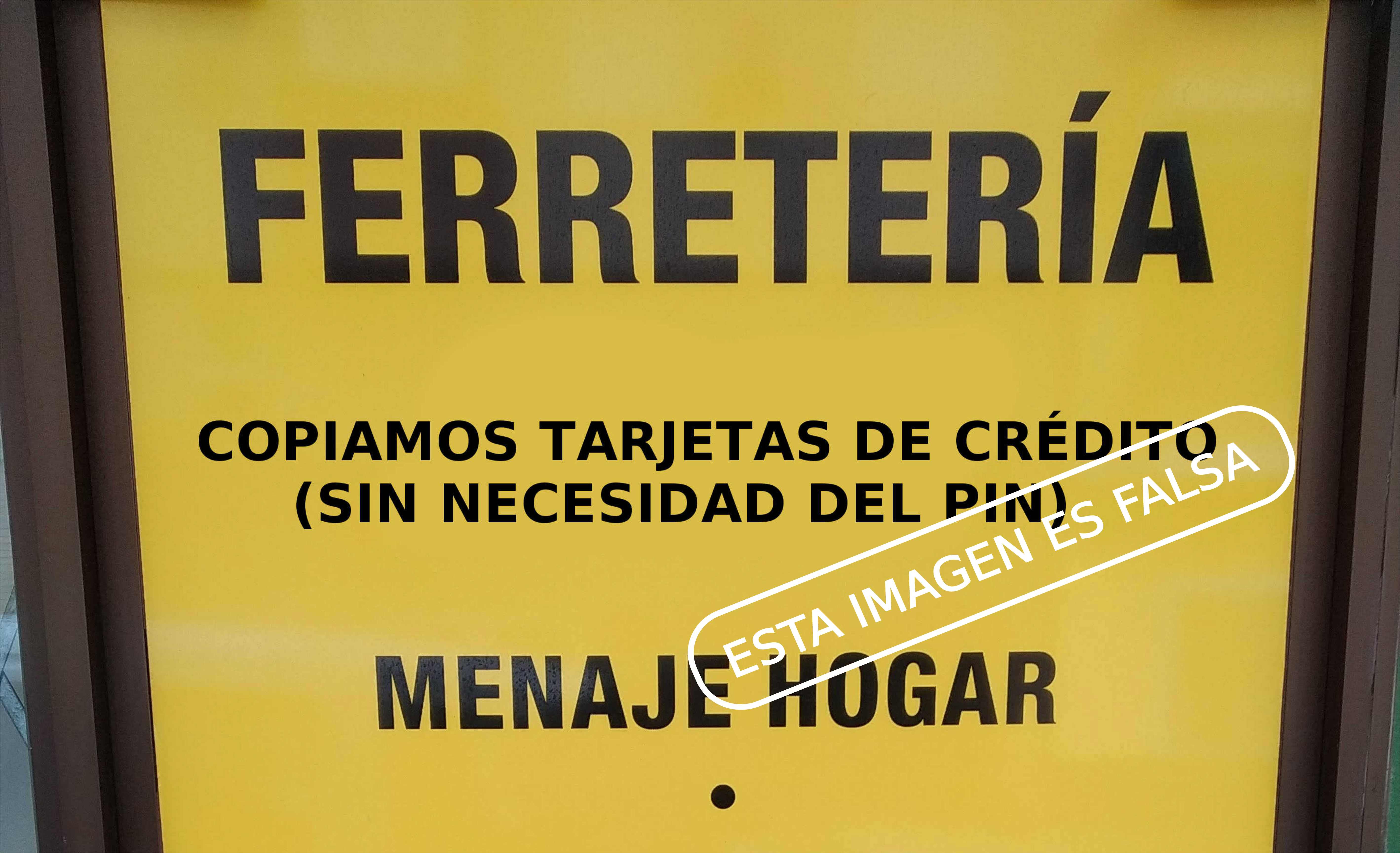 ferreteria copia tarjetas credito cr falsa